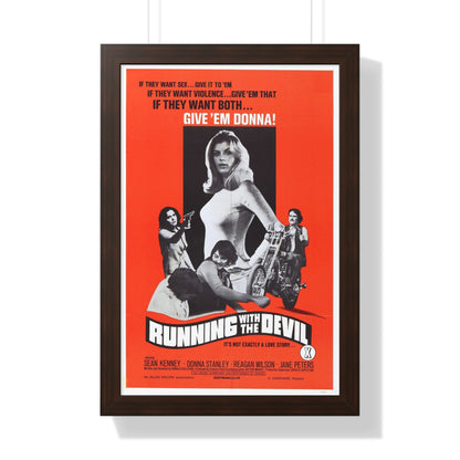 RUNNING WITH THE DEVIL 1973 - Framed Movie Poster-16″ x 24″-The Sticker Space