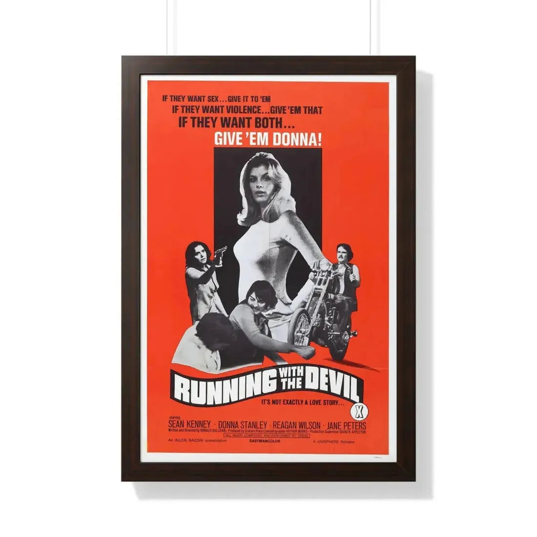 RUNNING WITH THE DEVIL 1973 - Framed Movie Poster - The Sticker Space