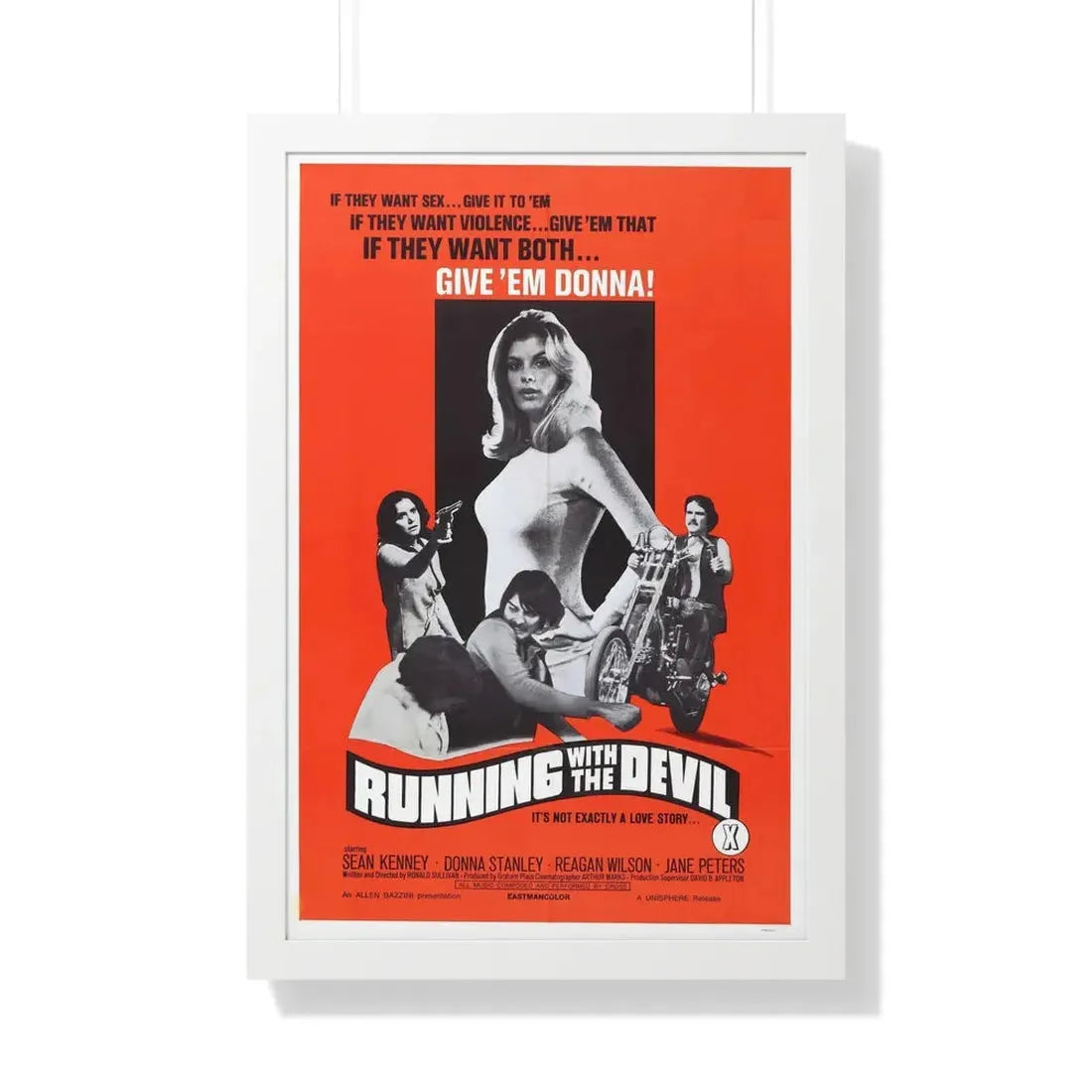 RUNNING WITH THE DEVIL 1973 - Framed Movie Poster - The Sticker Space
