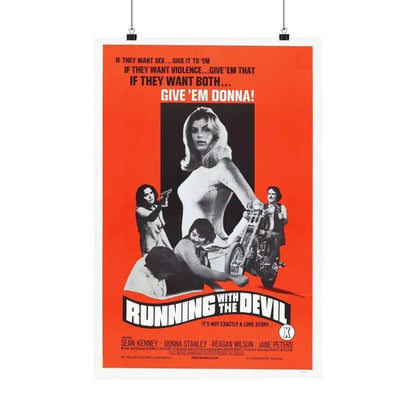 RUNNING WITH THE DEVIL 1973 - Paper Movie Poster 16″ x 24″ Matte - The Sticker Space