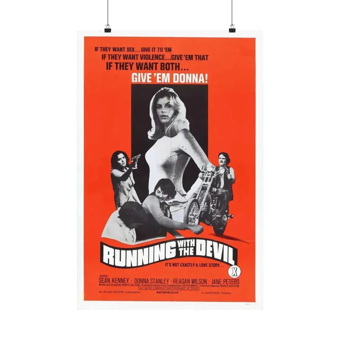 RUNNING WITH THE DEVIL 1973 - Paper Movie Poster 20″ x 30″ Matte - The Sticker Space