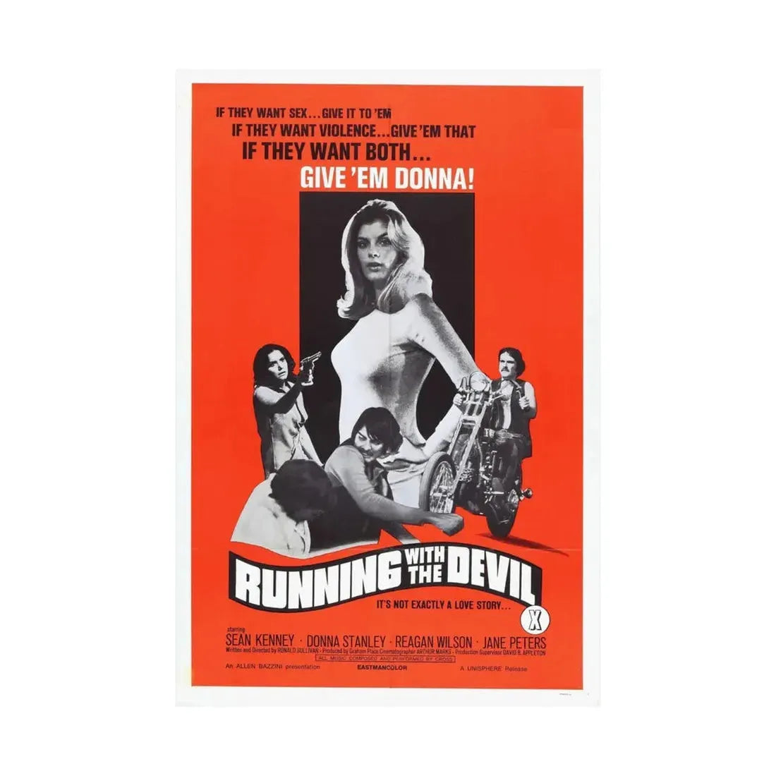 RUNNING WITH THE DEVIL 1973 - Paper Movie Poster - The Sticker Space