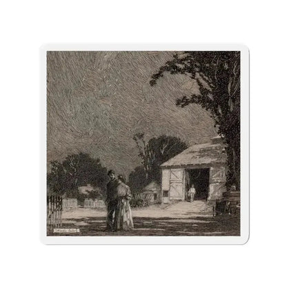 Rural Romance (Magazine Illustration) Refrigerator Magnet 3 Inch Die-Cut - The Sticker Space