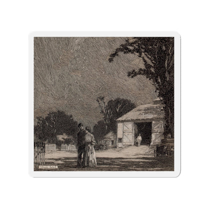 Rural Romance (Magazine Illustration) Refrigerator Magnet-3" x 3"-The Sticker Space