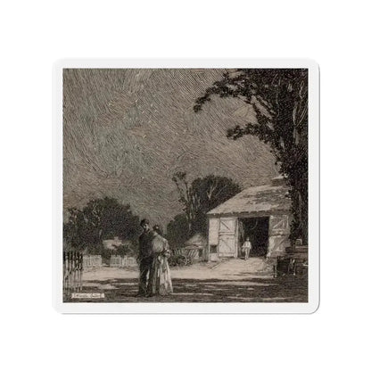 Rural Romance (Magazine Illustration) Refrigerator Magnet 4 Inch Die-Cut - The Sticker Space