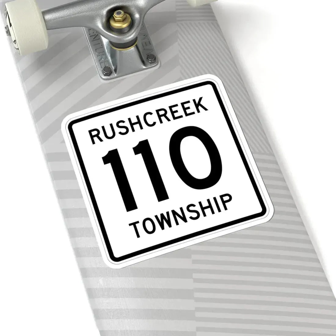 Rushcreek Township Route 110 Logan County Ohio (Ohio) (Road Sign) STICKER Vinyl Kiss-Cut Decal - The Sticker Space