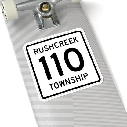 Rushcreek Township Route 110 Logan County Ohio (Ohio) (Road Sign) STICKER Vinyl Kiss-Cut Decal - The Sticker Space