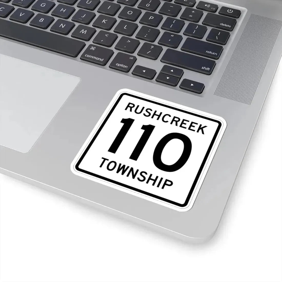 Rushcreek Township Route 110 Logan County Ohio (Ohio) (Road Sign) STICKER Vinyl Kiss-Cut Decal - The Sticker Space