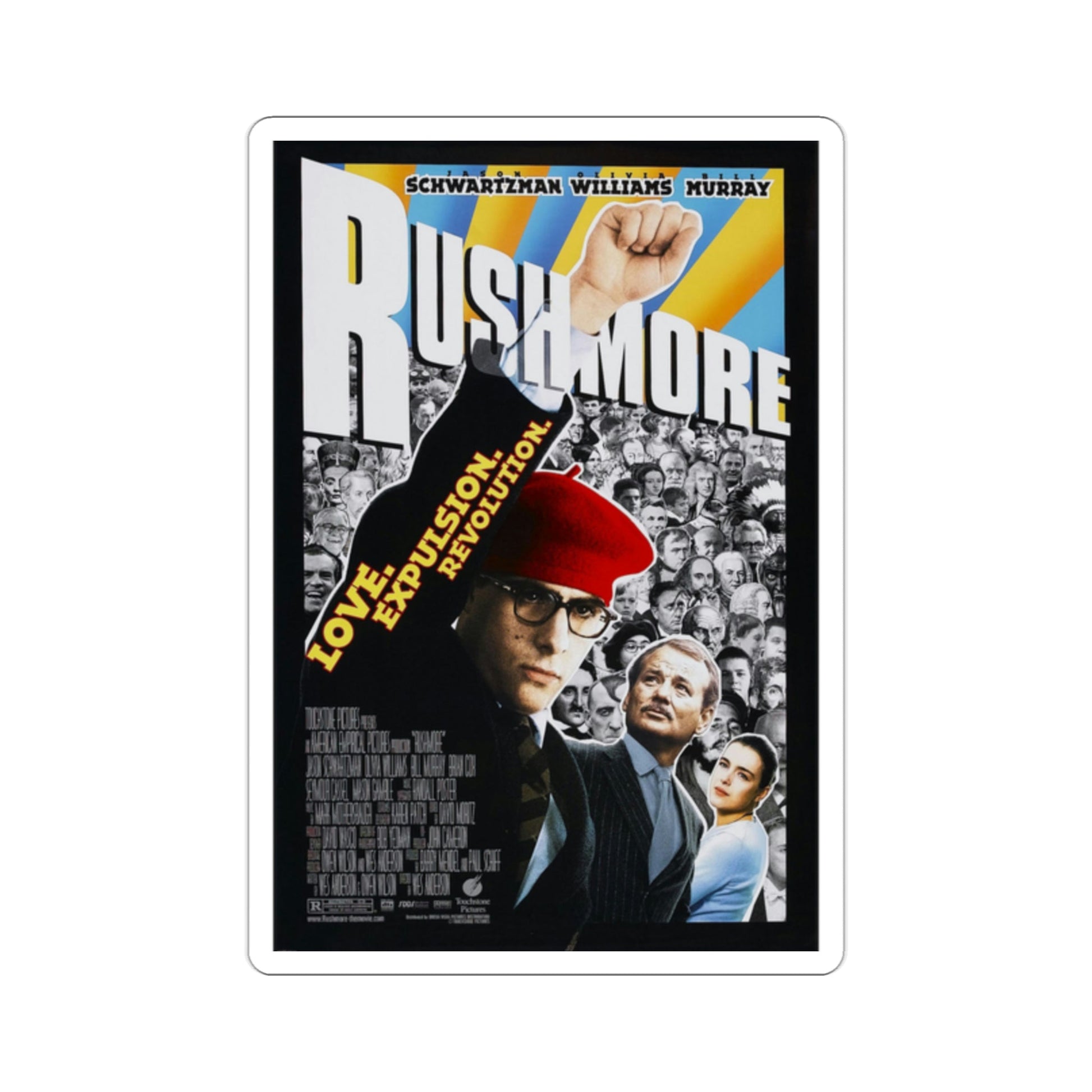 Rushmore 1998 Movie Poster STICKER Vinyl Die-Cut Decal-2 Inch-The Sticker Space