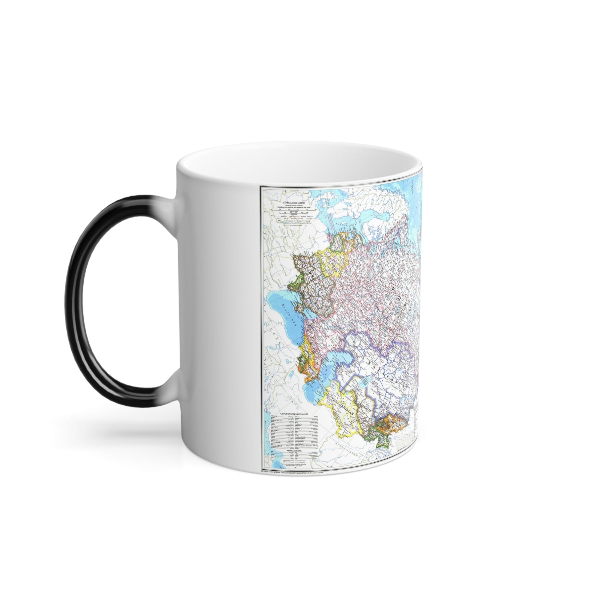 Russia and the Newly Independent Nations (1993) (Map) Color Changing Mug 11oz-11oz-The Sticker Space