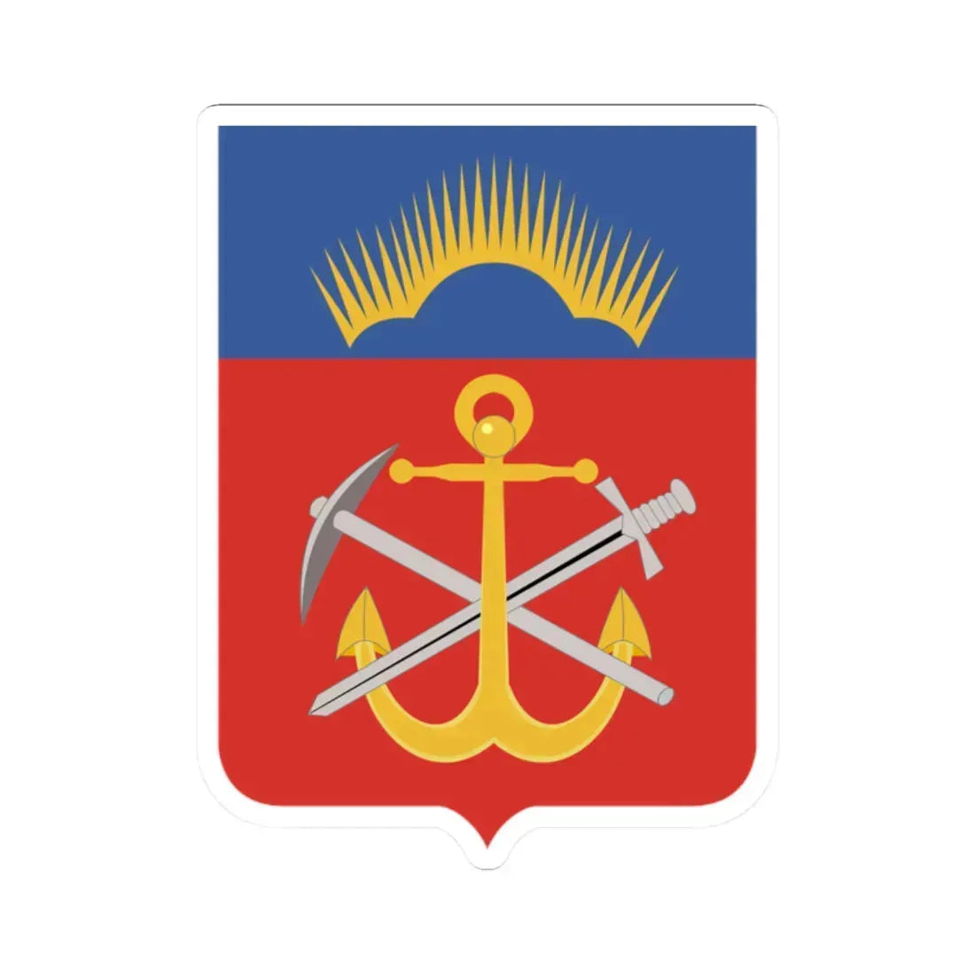 Герб Мурманской области (Russia) (Coat of Arms) STICKER Vinyl Kiss-Cut Decal 2 Inch White - The Sticker Space