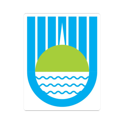 Биробиджан герб (Russia) (Coat of Arms) STICKER Vinyl Kiss-Cut Decal 3 Inch White - The Sticker Space