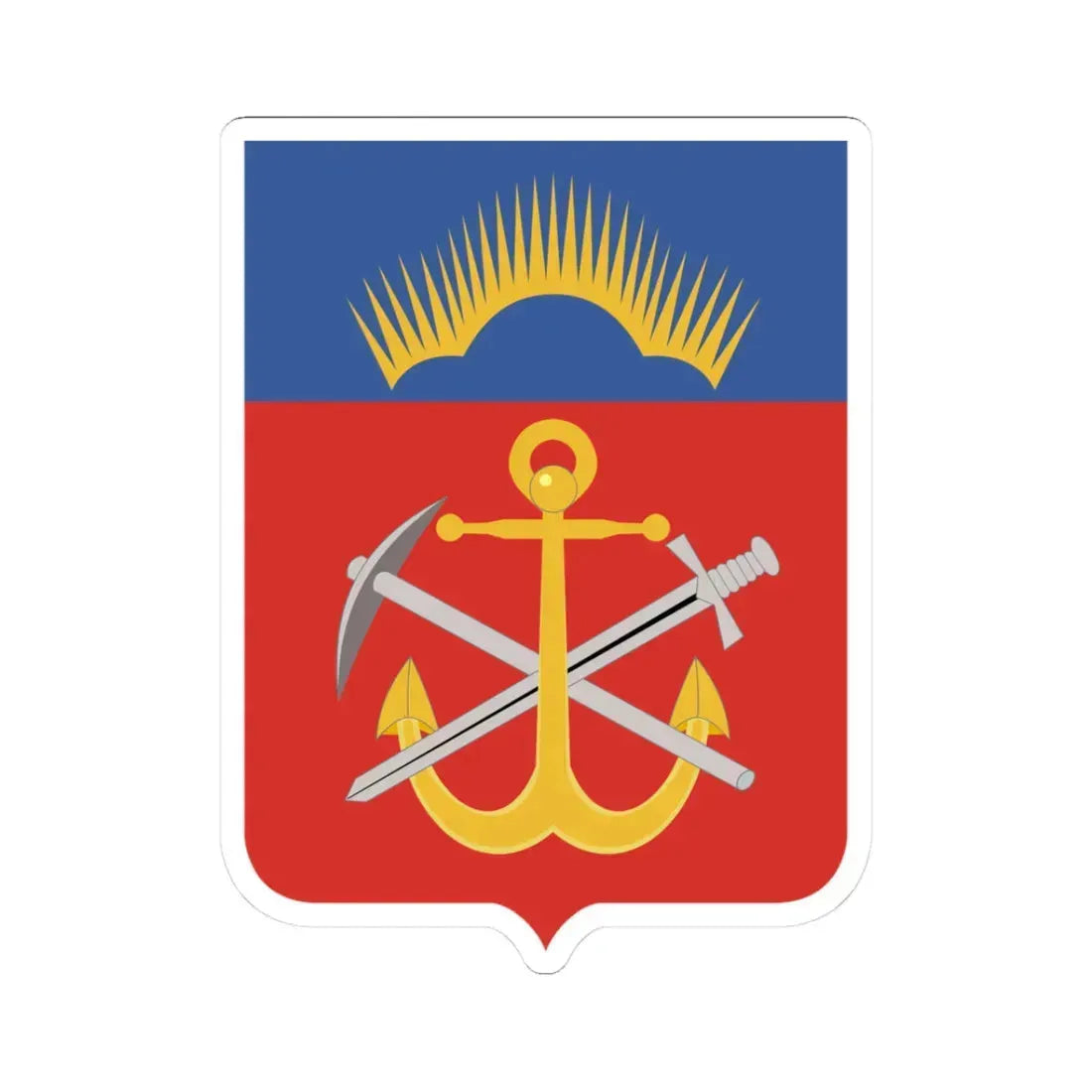 Герб Мурманской области (Russia) (Coat of Arms) STICKER Vinyl Kiss-Cut Decal 3 Inch White - The Sticker Space