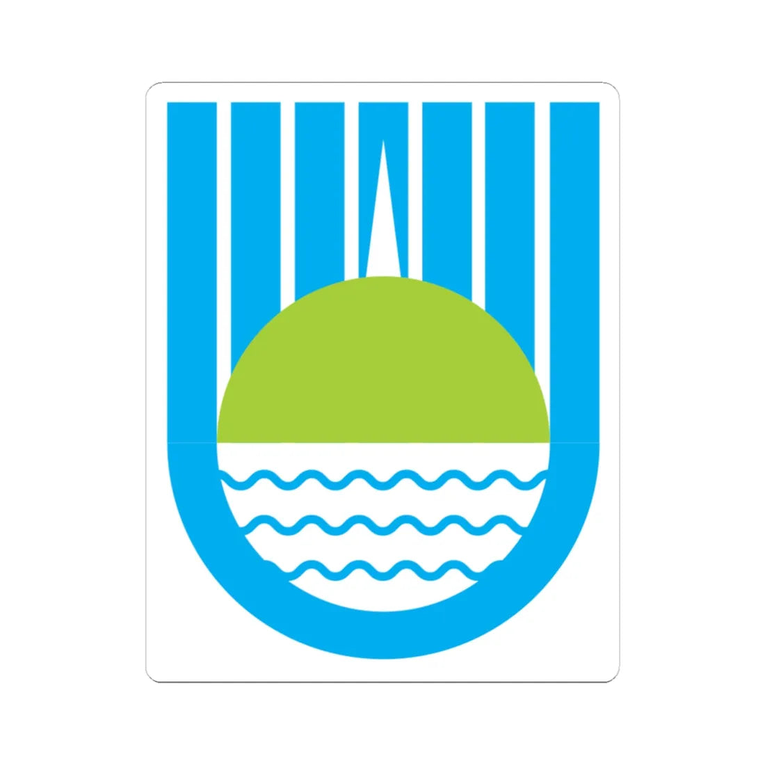 Биробиджан герб (Russia) (Coat of Arms) STICKER Vinyl Kiss-Cut Decal 4 Inch White - The Sticker Space