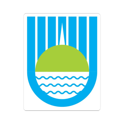 Биробиджан герб (Russia) (Coat of Arms) STICKER Vinyl Kiss-Cut Decal 4 Inch White - The Sticker Space