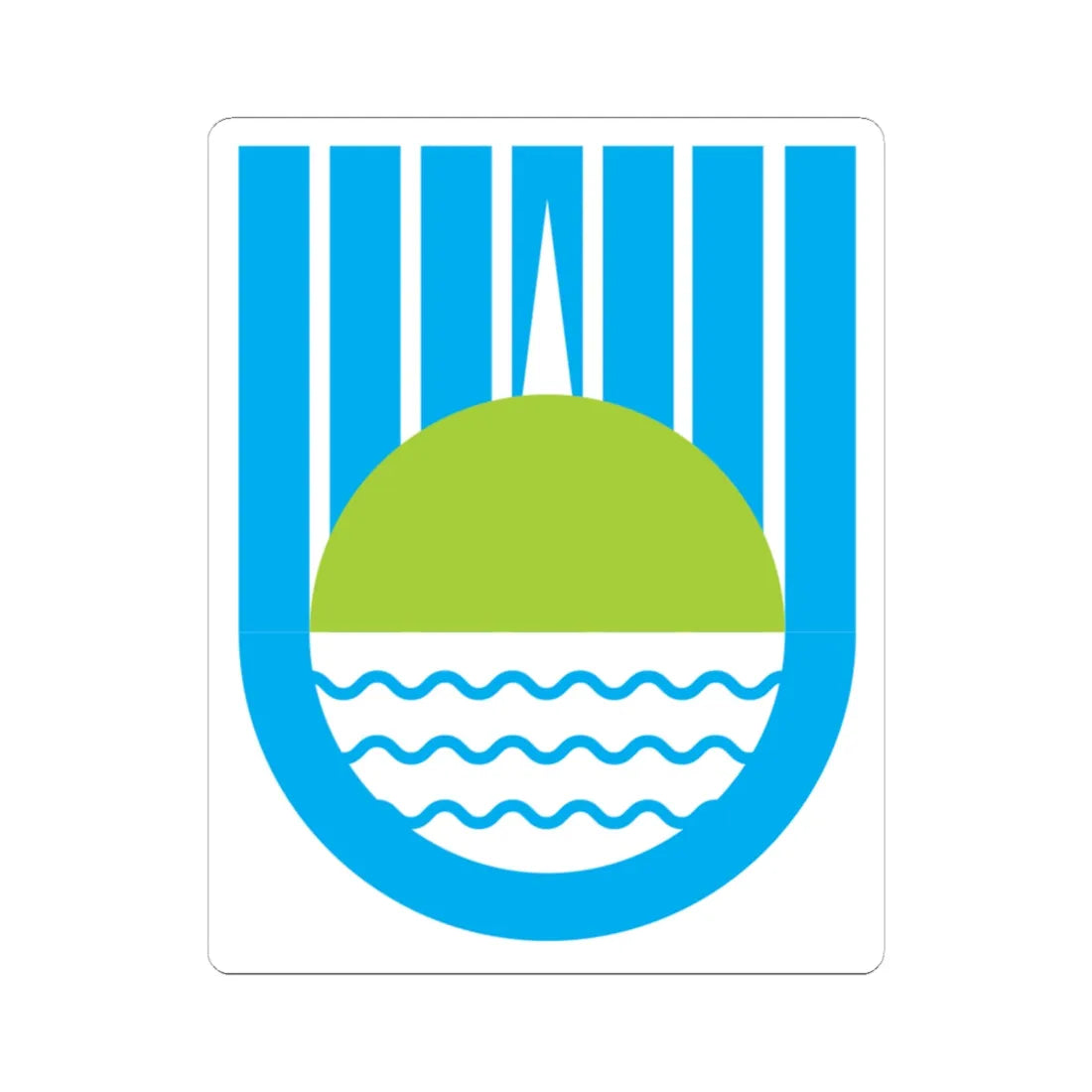 Биробиджан герб (Russia) (Coat of Arms) STICKER Vinyl Kiss-Cut Decal 6 Inch White - The Sticker Space