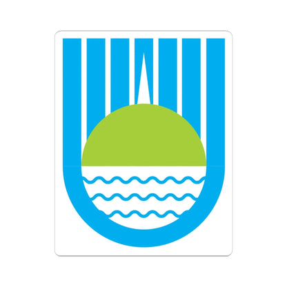 Биробиджан герб (Russia) (Coat of Arms) STICKER Vinyl Kiss-Cut Decal 6 Inch White - The Sticker Space