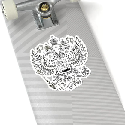 Это версия герба РФ Одноцветный без геральдического щита (Russia) (Coat of Arms) STICKER Vinyl Kiss-Cut Decal - The Sticker Space
