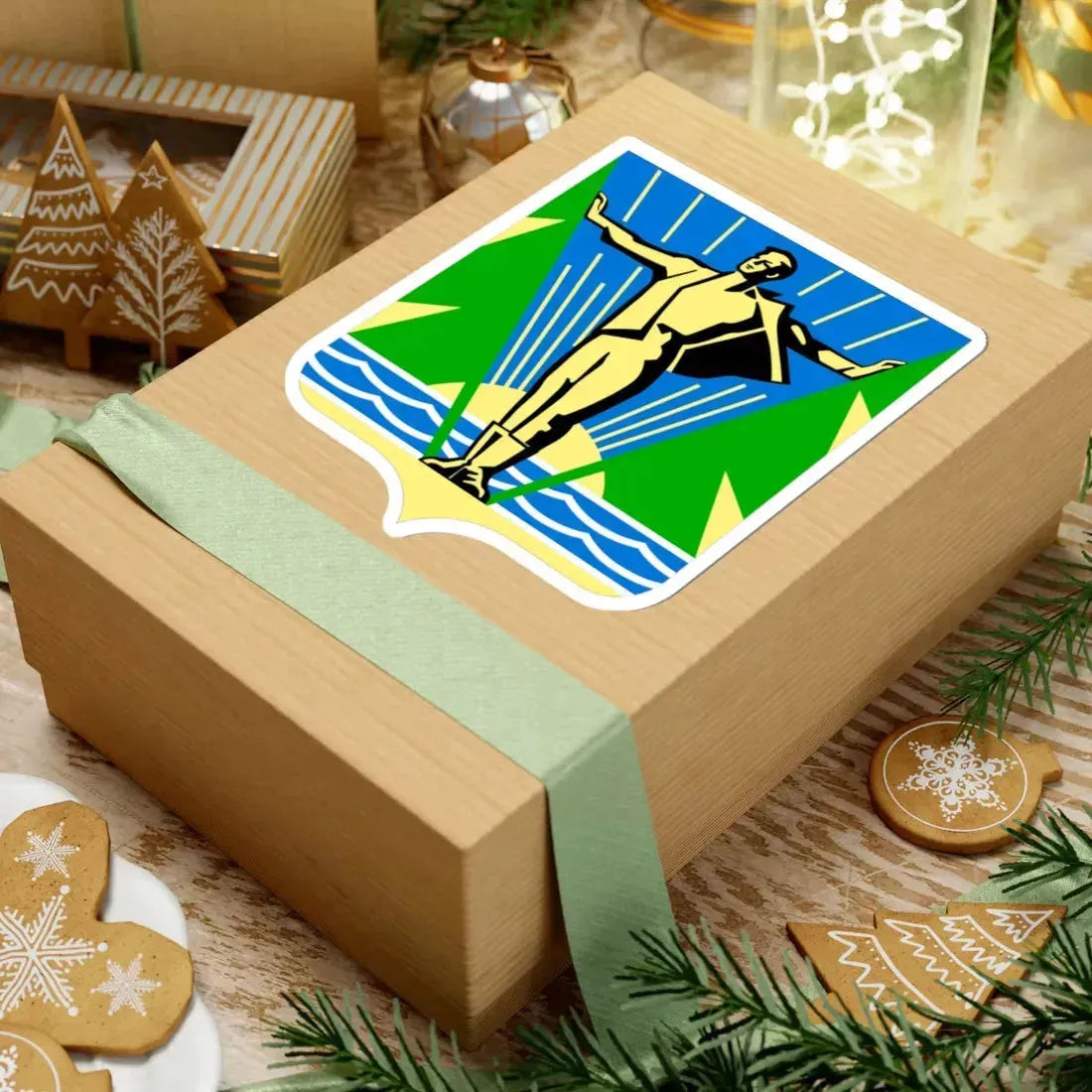 Герб Комсомольска-на-Амуре (Russia) (Coat of Arms) STICKER Vinyl Kiss-Cut Decal - The Sticker Space