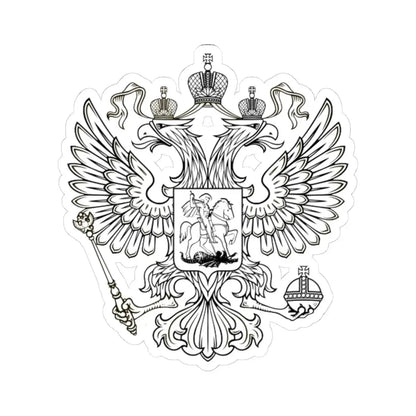 Это версия герба РФ Одноцветный без геральдического щита (Russia) (Coat of Arms) STICKER Vinyl Kiss-Cut Decal - The Sticker Space