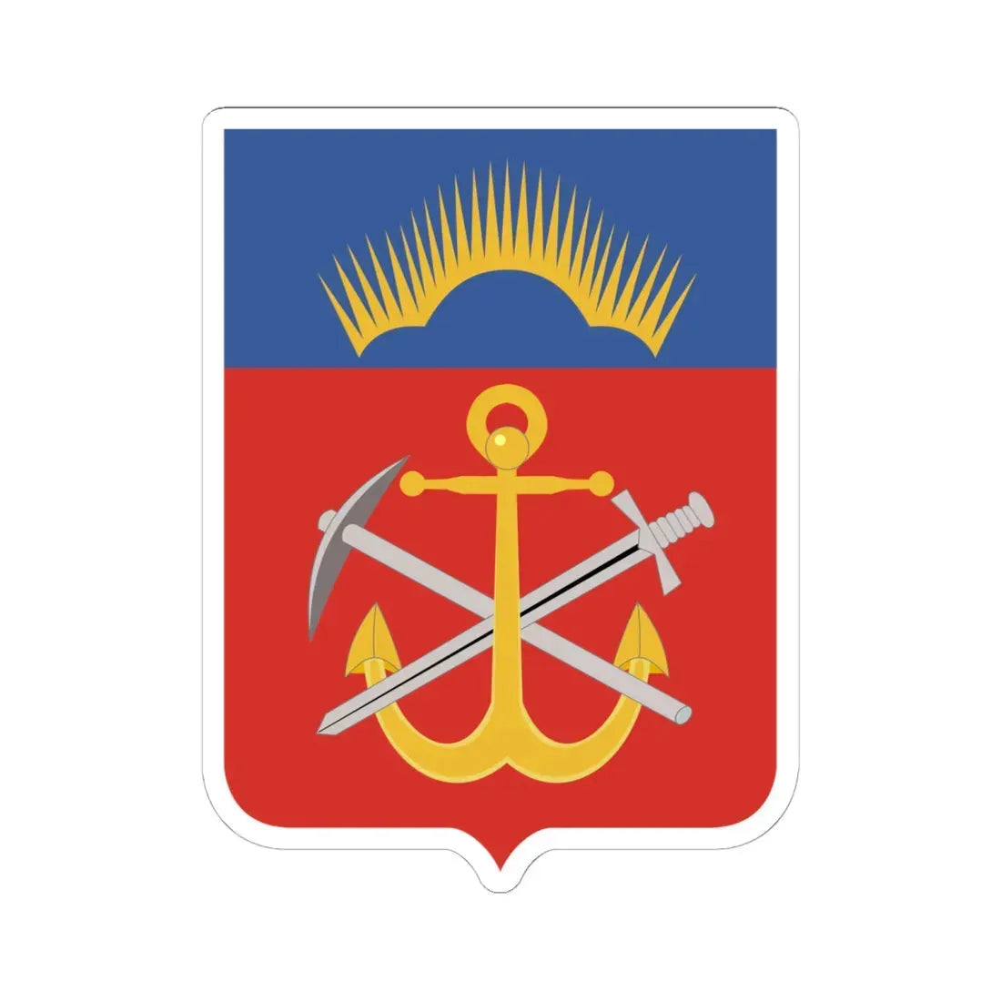 Герб Мурманской области (Russia) (Coat of Arms) STICKER Vinyl Kiss-Cut Decal - The Sticker Space