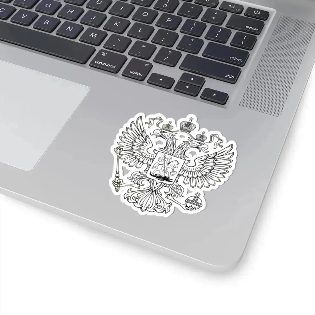 Это версия герба РФ Одноцветный без геральдического щита (Russia) (Coat of Arms) STICKER Vinyl Kiss-Cut Decal - The Sticker Space