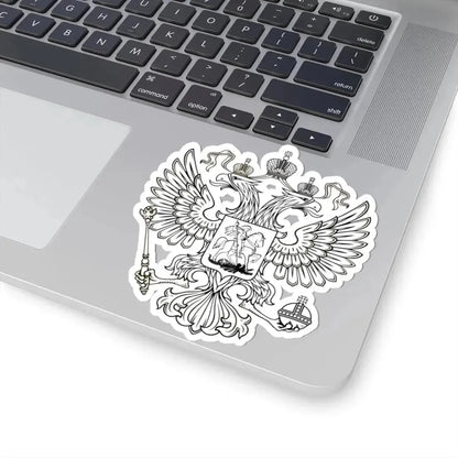 Это версия герба РФ Одноцветный без геральдического щита (Russia) (Coat of Arms) STICKER Vinyl Kiss-Cut Decal - The Sticker Space