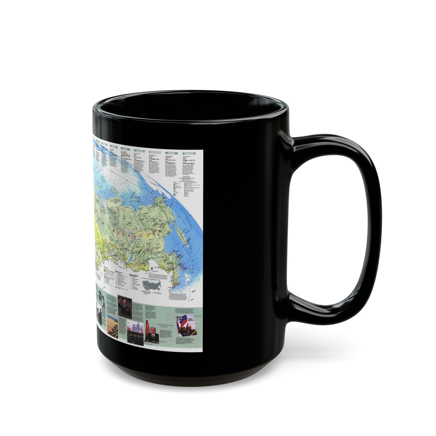 Russia - Communism to Capitalism (1993) (Map) Black Coffee Mug-The Sticker Space