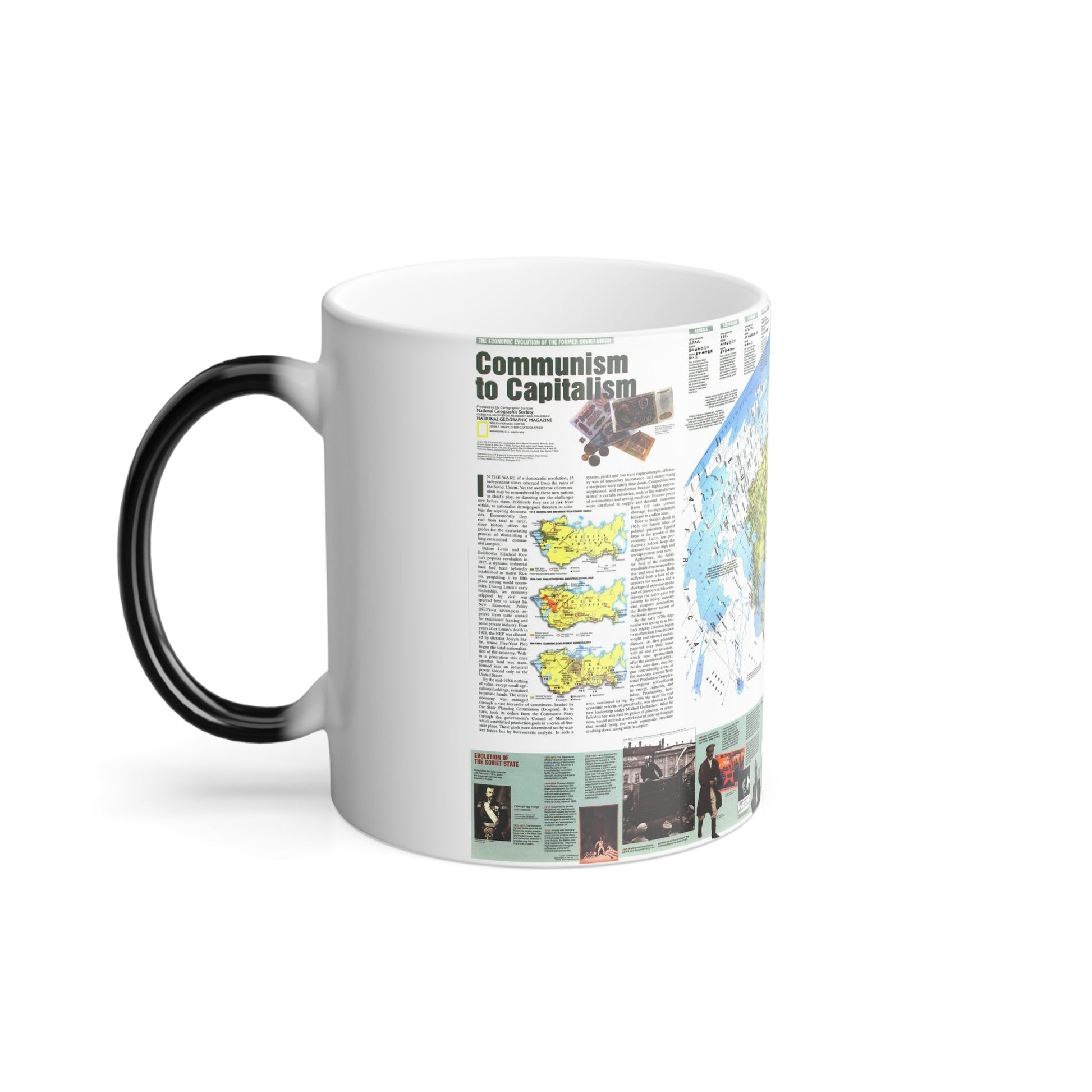 Russia - Communism to Capitalism (1993) (Map) Color Changing Mug 11oz-11oz-The Sticker Space