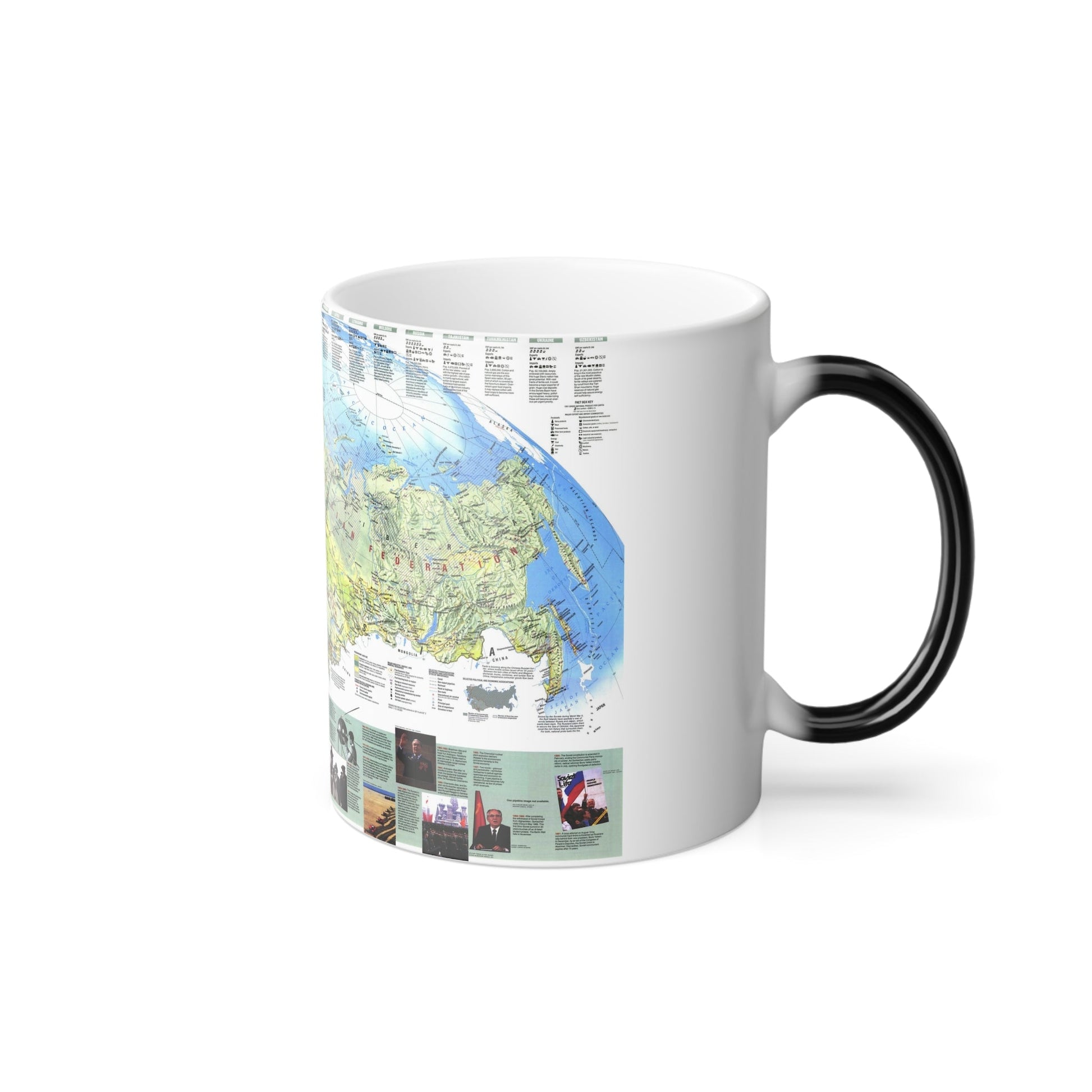 Russia - Communism to Capitalism (1993) (Map) Color Changing Mug 11oz-11oz-The Sticker Space