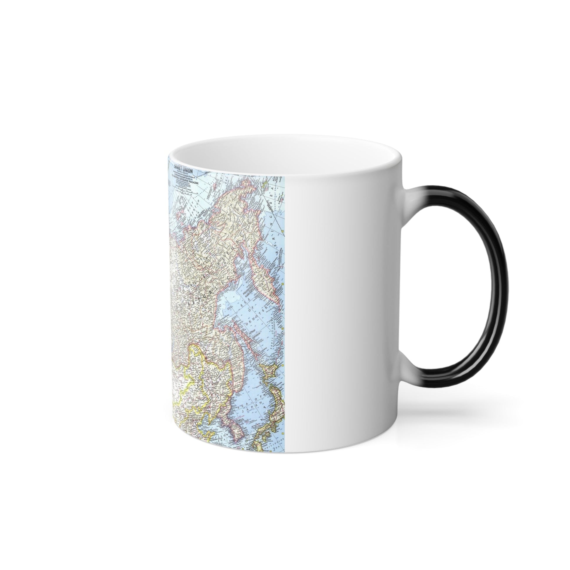 Russia - Eastern Soviet Union (1967) (Map) Color Changing Mug 11oz-11oz-The Sticker Space