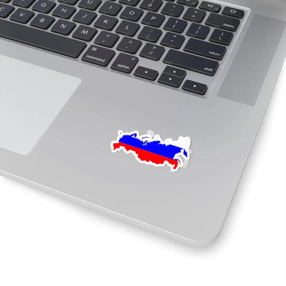 Russia Flag Map (Russia) STICKER Vinyl Kiss-Cut Decal - The Sticker Space