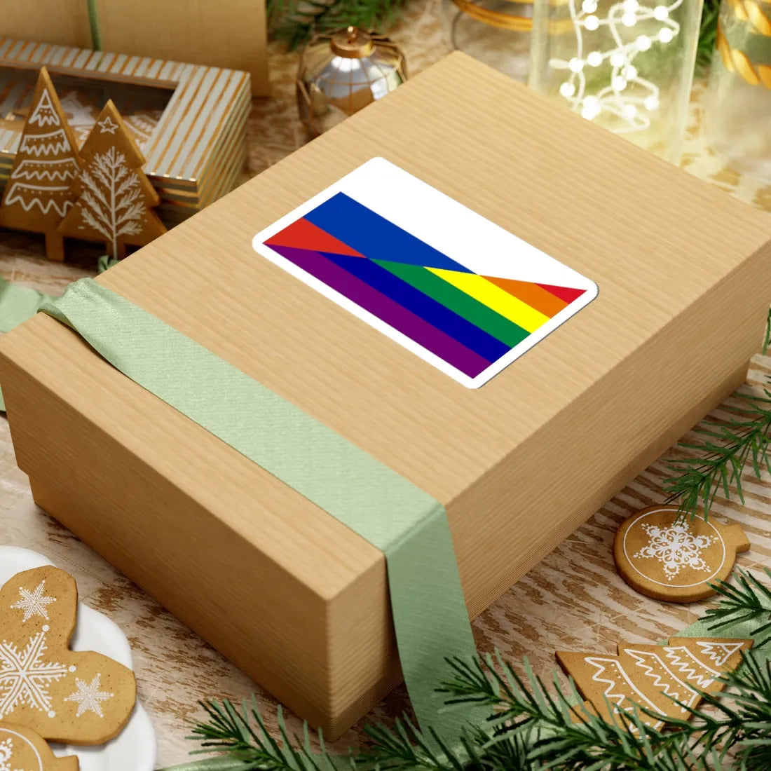 Russia Gay flag (Russia) STICKER Vinyl Kiss-Cut Decal - The Sticker Space