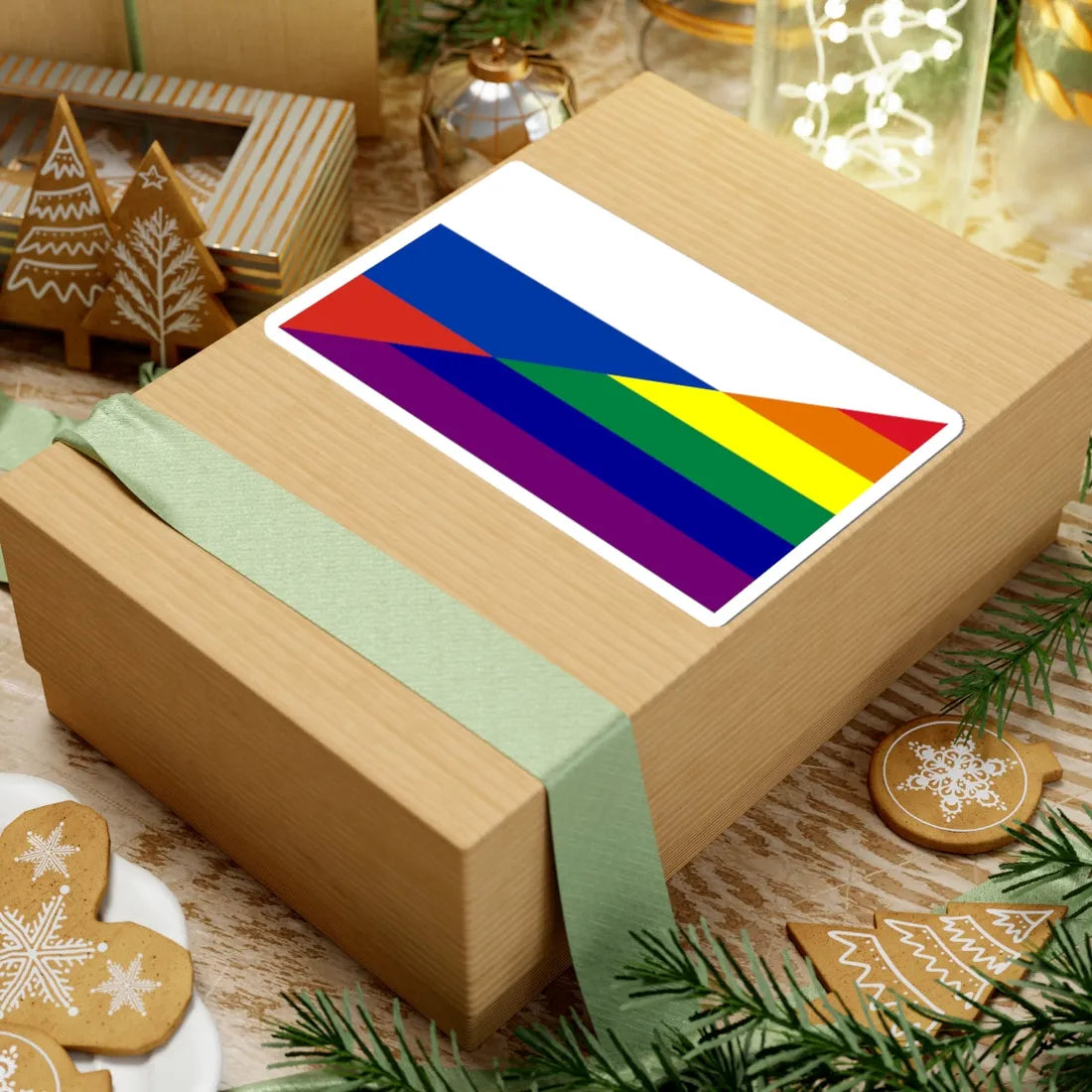 Russia Gay flag (Russia) STICKER Vinyl Kiss-Cut Decal - The Sticker Space