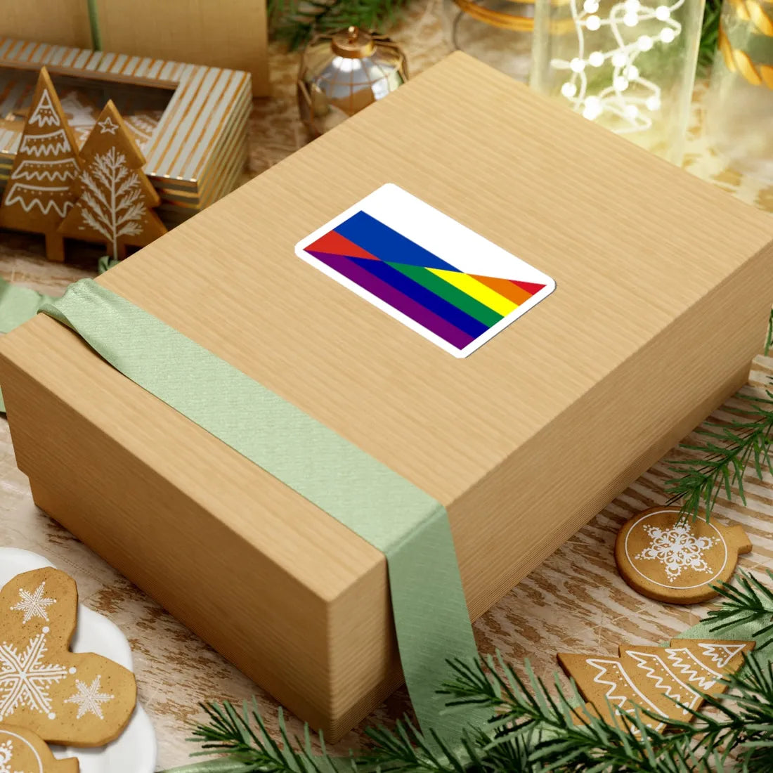 Russia Gay flag (Russia) STICKER Vinyl Kiss-Cut Decal - The Sticker Space