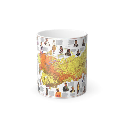 Russia - Peoples of the Soviet Union (1976) (Map) Color Changing Mug 11oz-11oz-The Sticker Space