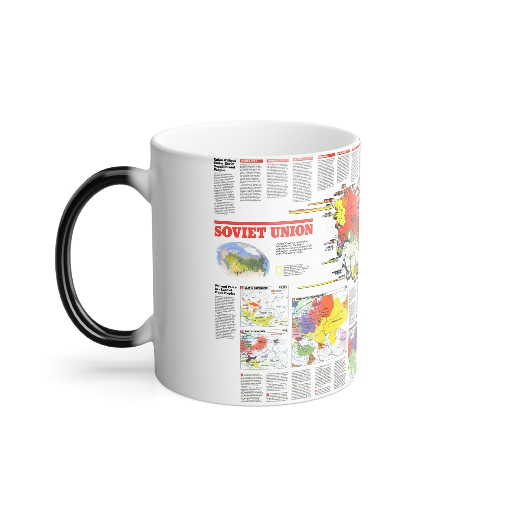 Russia - Soviet Union 2 (1990) (Map) Color Changing Mug 11oz-11oz-The Sticker Space