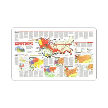 Russia - Soviet Union 2 (1990) (Map) STICKER Vinyl Kiss-Cut Decal 6 Inch White - The Sticker Space