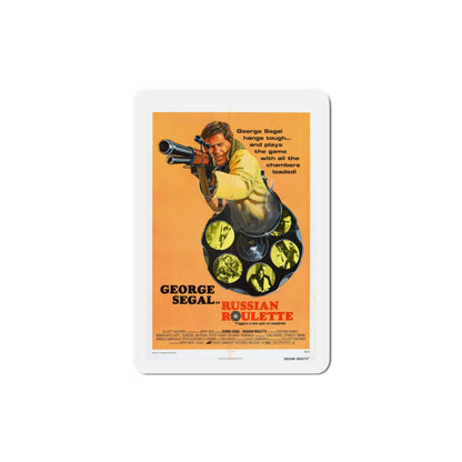 Russian Roulette 1975 Movie Poster Die-Cut Magnet-3 Inch-The Sticker Space