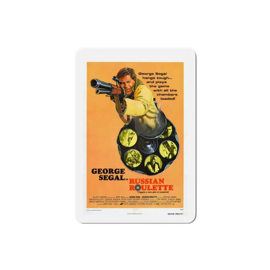 Russian Roulette 1975 Movie Poster Refrigerator Magnet 2 Inch - The Sticker Space