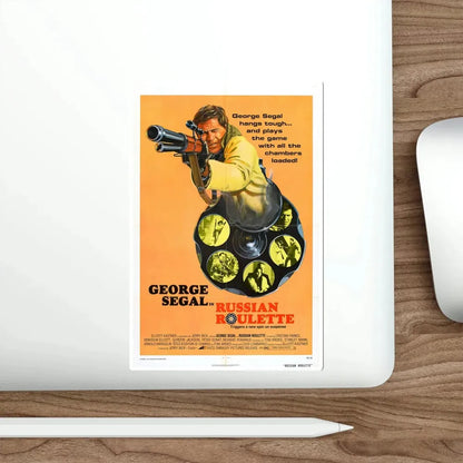 Russian Roulette 1975 Movie Poster STICKER Vinyl Die-Cut Decal - The Sticker Space