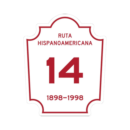 Ruta Hispanoamericana (Puerto Rico) (Road Sign) STICKER Vinyl Kiss-Cut Decal 3 Inch White - The Sticker Space