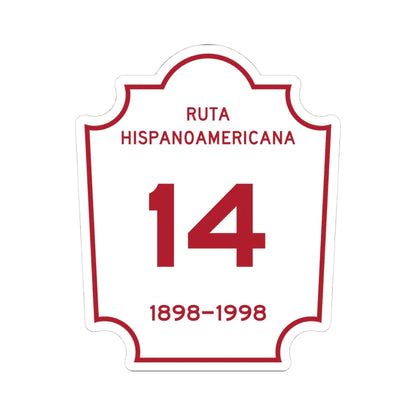 Ruta Hispanoamericana (Puerto Rico) (Road Sign) STICKER Vinyl Kiss-Cut Decal 4 Inch White - The Sticker Space