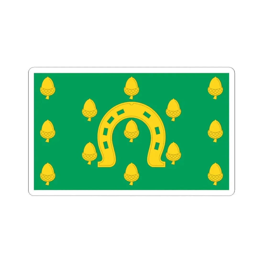 Rutland County Flag (England) STICKER Vinyl Kiss-Cut Decal 6 Inch White - The Sticker Space