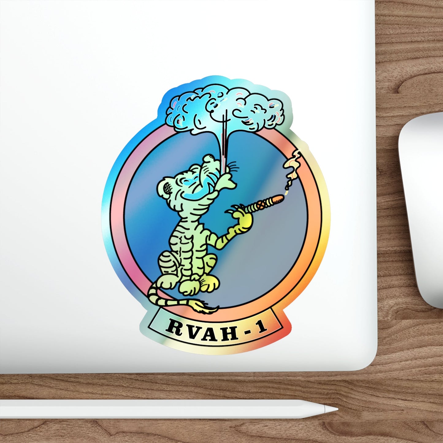 RVAH 1 (U.S. Navy) Holographic STICKER Die-Cut Vinyl Decal-The Sticker Space