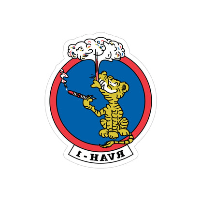 RVAH 1 (U.S. Navy) REVERSE PRINT Transparent STICKER-4" × 4"-The Sticker Space