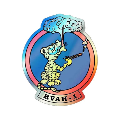 RVAH 1 (U.S. Navy) Holographic STICKER Die-Cut Vinyl Decal 6 Inch Holographic - The Sticker Space