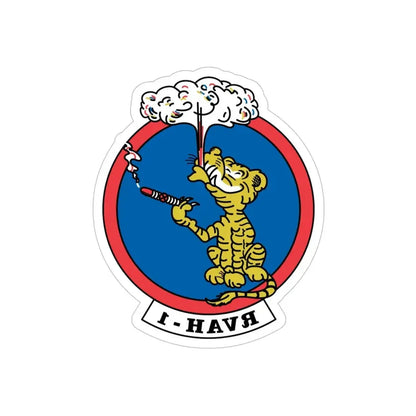 RVAH 1 (U.S. Navy) REVERSE PRINT Transparent Die-Cut STICKER 5 Inch Die-Cut Transparent - The Sticker Space