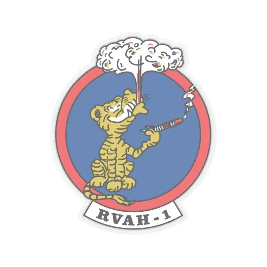 RVAH 1 (U.S. Navy) STICKER Vinyl Kiss-Cut Decal 2 Inch Transparent - The Sticker Space