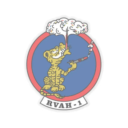 RVAH 1 (U.S. Navy) STICKER Vinyl Kiss-Cut Decal 2 Inch Transparent - The Sticker Space